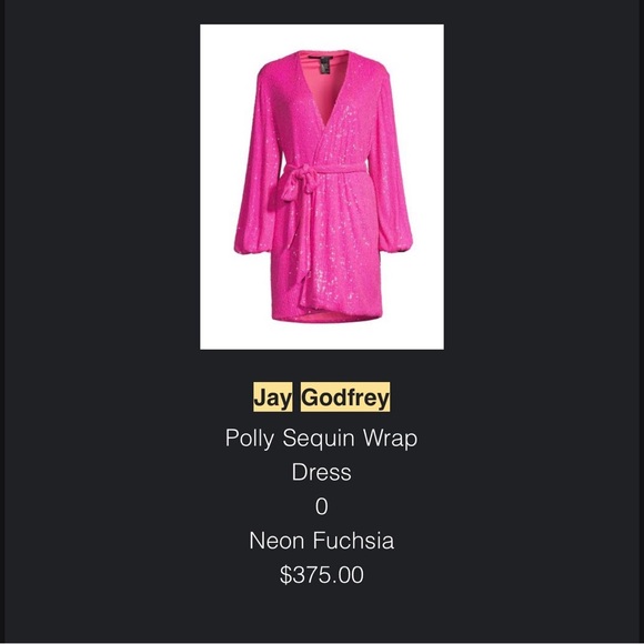 JAYGODFREY Fuchsia Sequin Robe - Picture 2 of 6
